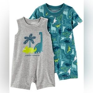 Carters Baby Boy 2 pack Rompers 9
Months Oeko-Tex Dinosaurs